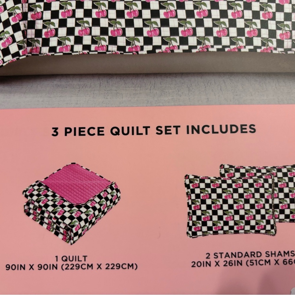 Juicy Couture Cherry Quilt Set - Picture 2 of 2
